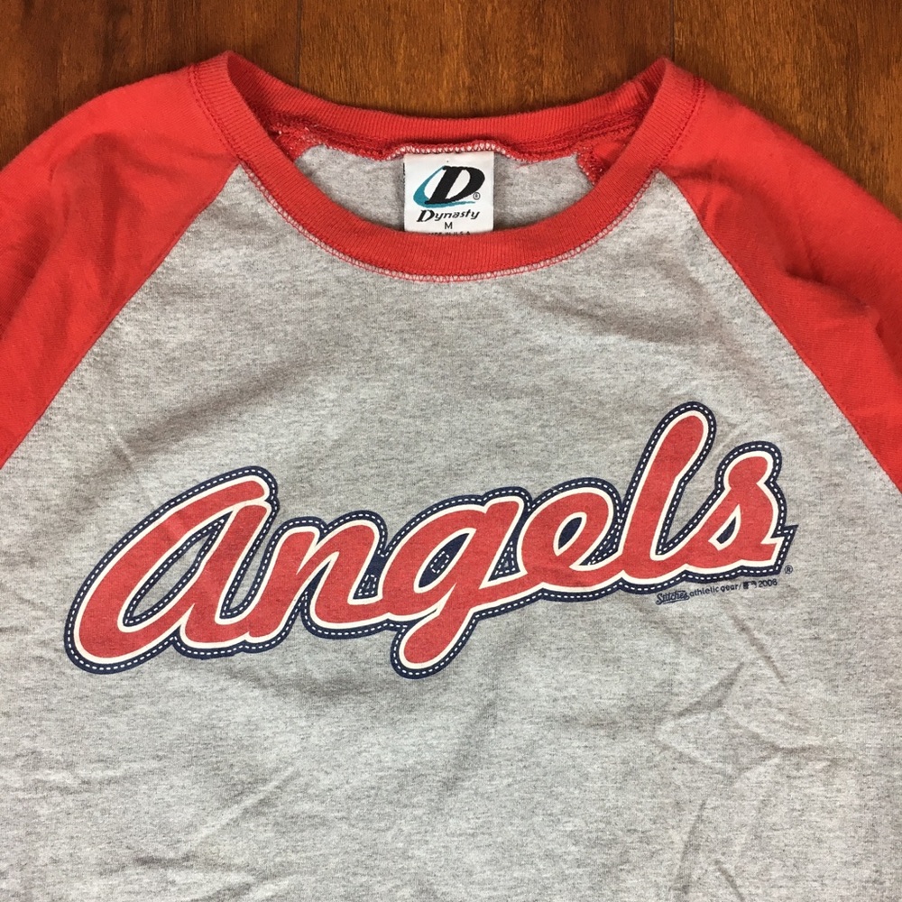 Vintage Angels Raglan Long-sleeve Baseball Tee - Picture 5 of 5